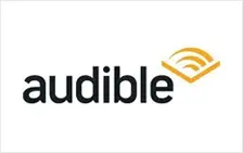 A logo of audible for the company.