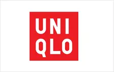 A red square with the words uniqlo on it.